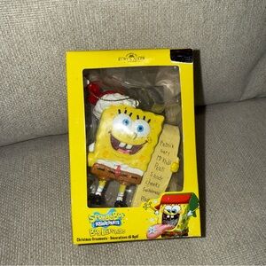 Nickelodeon Spongebob Squarepants w/ List Holiday Ornament 2003 Kurt Adler RARE